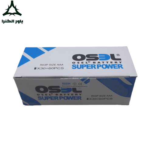 باتری 1.5 ولت نیم قلمی OSEL اوسل | بسته 60 عددی | شیرینگ 2 تایی — تصویر ۶