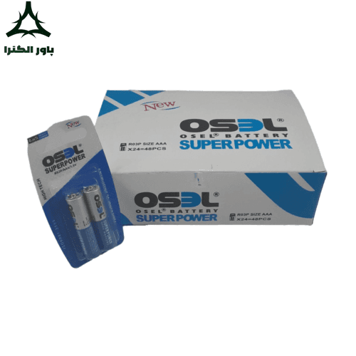 باتری نیم قلمی 1.5 ولت اوسل OSEL | بسته 24 کارتی | 48 عددی