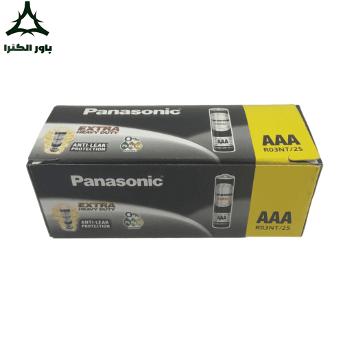 باتری نیم قلمی 1.5V پاناسونیک Panasonic | شیرینگ 2 عددی | بسته 60 عددی — تصویر ۳