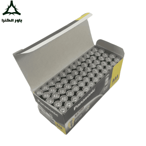 باتری نیم قلمی 1.5V پاناسونیک Panasonic | شیرینگ 2 عددی | بسته 60 عددی — تصویر ۴