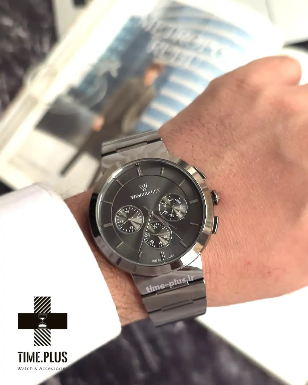 ساعت مچی مردانه ویمبرلی فلزی رزگلد صفحه مشکی WB-SS122G-T — تصویر ۸