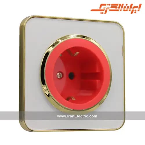 پریز برق ups اسپیناس طلایی زه سفید میان سفید