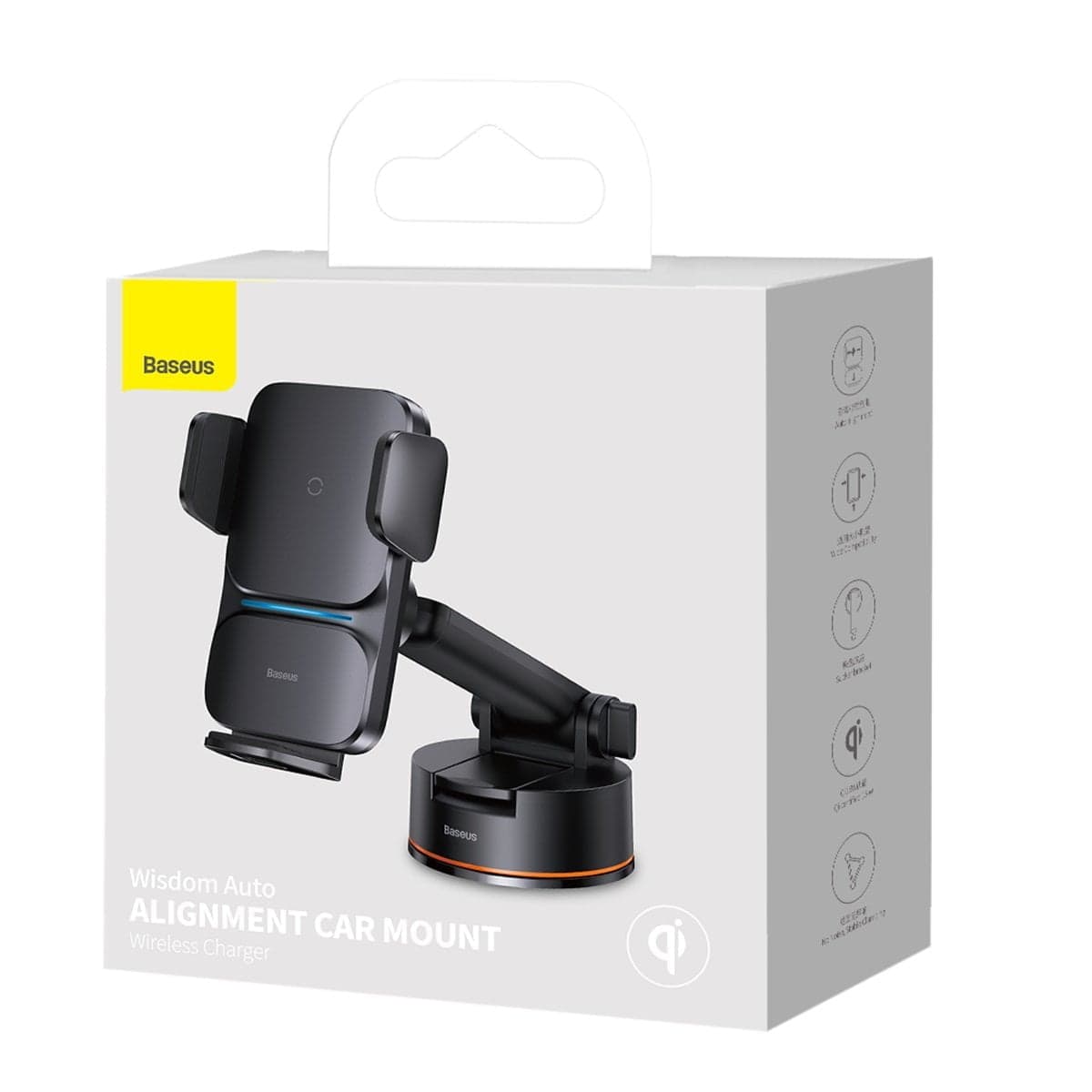 پایه نگهدارنده و شارژر بی سیم گوشی موبایل باسئوس مدل Wisdom CGZX000101 — تصویر ۹