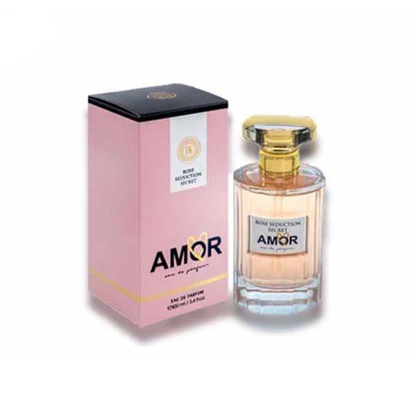 ادو پرفیوم زنانه فراگرنس ورد مدل رز سداکشن سکرت آمور Rose Seduction Secret Amor حجم 100 میلی‌لیتر — تصویر ۳