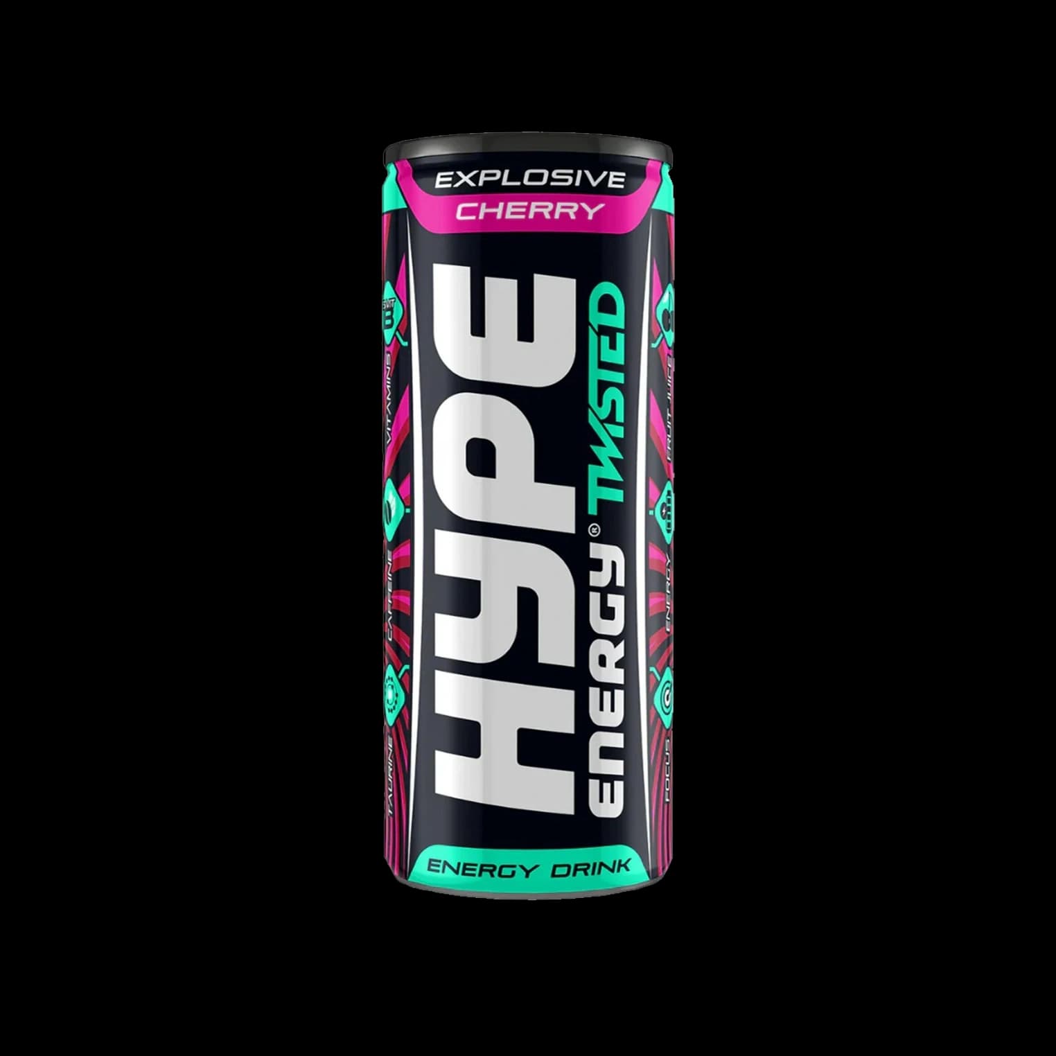 نوشیدنی انرژی زا هایپ توییستد Hype energy drink twisted explosive cherry — تصویر ۲