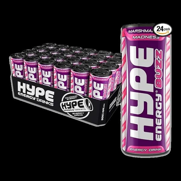 باکس نوشیدنی انرژی زا هایپ مارشلمو مدنس Hype energy drink marshmallow madness box