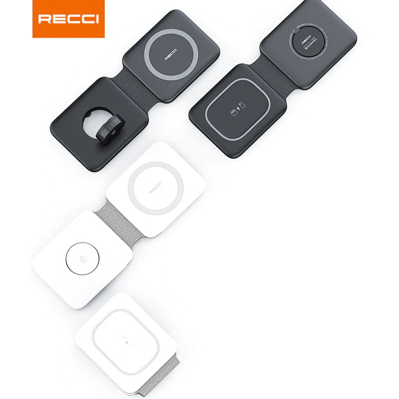 شارژر وایرلس 3 کاره رچی RECCI 3 IN 1 15W WIRELESS CHARGER RCW-13 — تصویر ۵