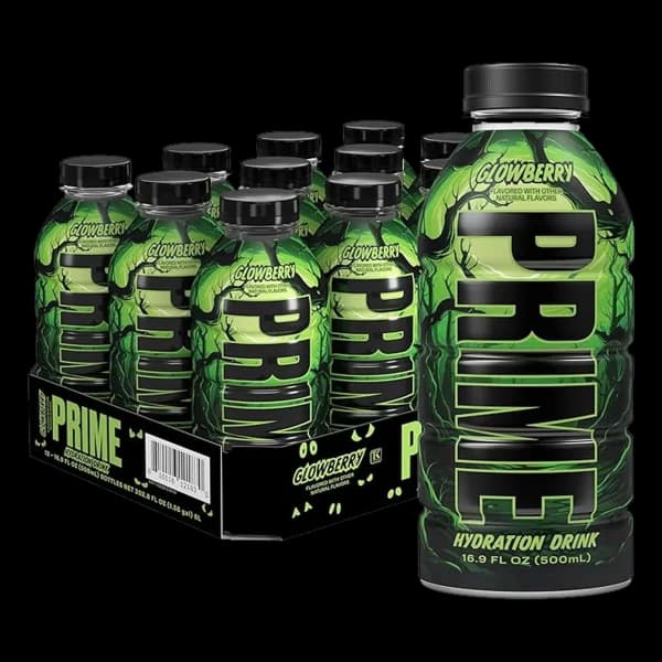 باکس نوشیدنی انرژی زا پرایم گلوبری Prime energy drink glowberry box — تصویر ۲
