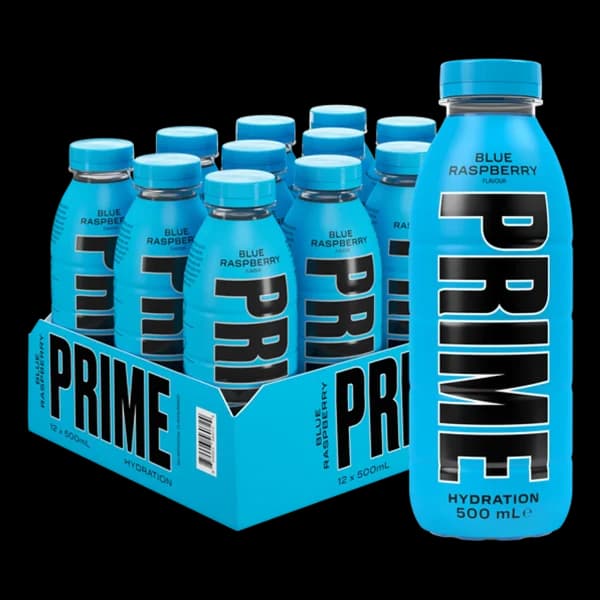 باکس نوشیدنی انرژی زا پرایم بلو رزبری Prime energy drink blue raspberry box — تصویر ۳