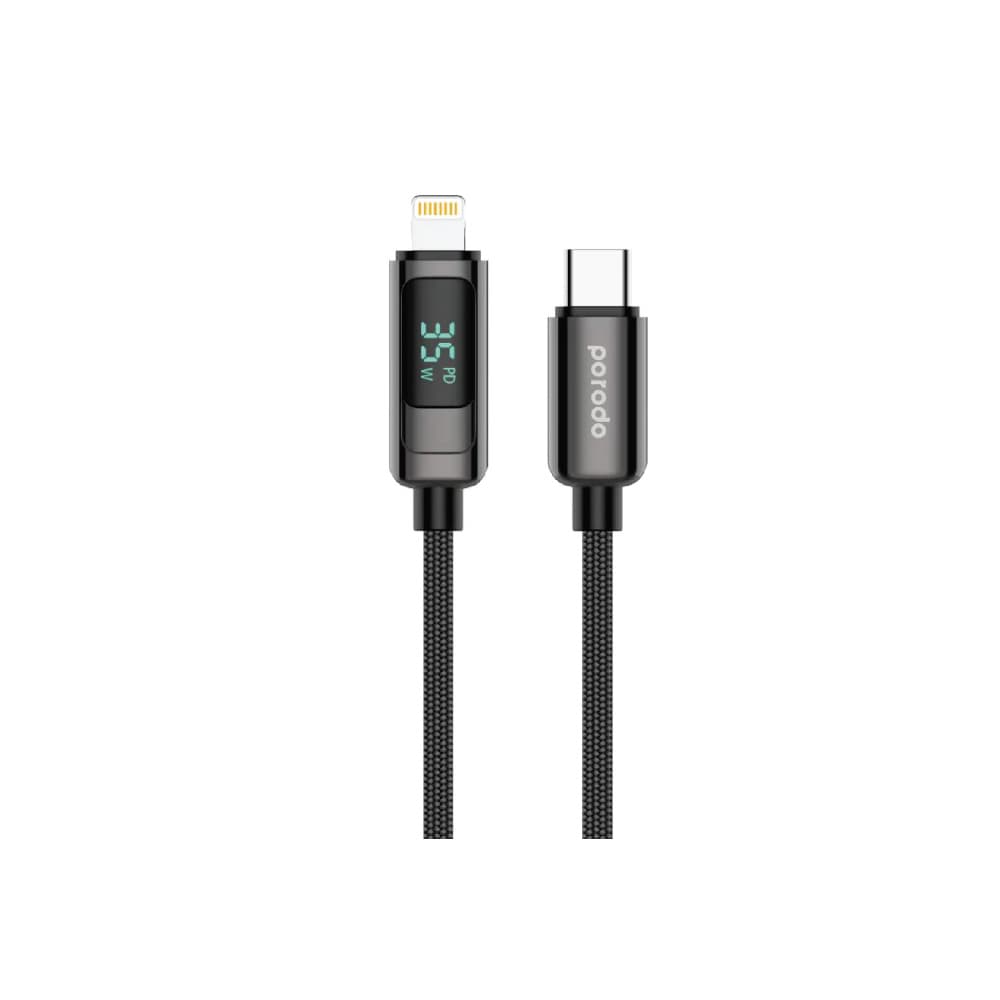 کابل USB-C به لایتنینگ پرودو مدل Porodo PD-35WAPD-BK با توان 35W — تصویر ۳