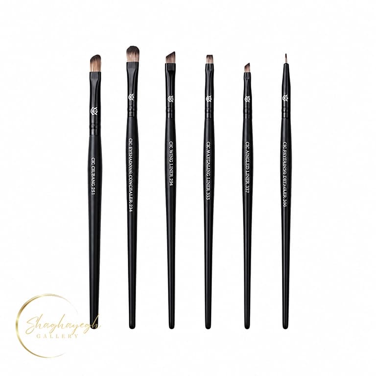 ست براش خط چشم و سایه چشم حرفه ای جی کی پرو ارتیست 6 عددی GK ProArtist 6PCS Brush Liner Set — تصویر ۳
