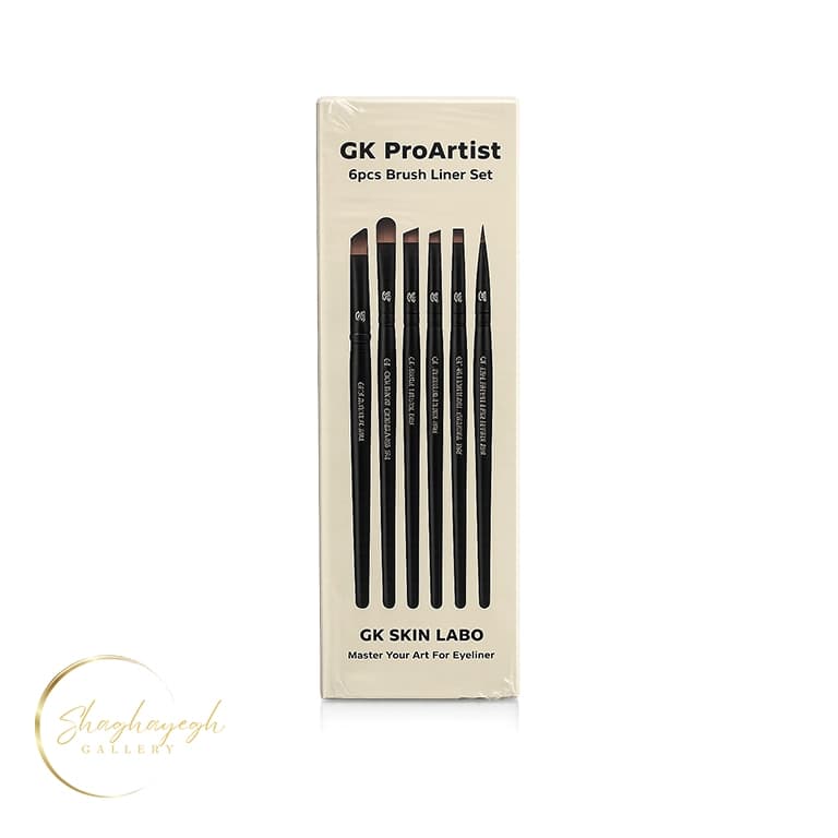 ست براش خط چشم و سایه چشم حرفه ای جی کی پرو ارتیست 6 عددی GK ProArtist 6PCS Brush Liner Set — تصویر ۲