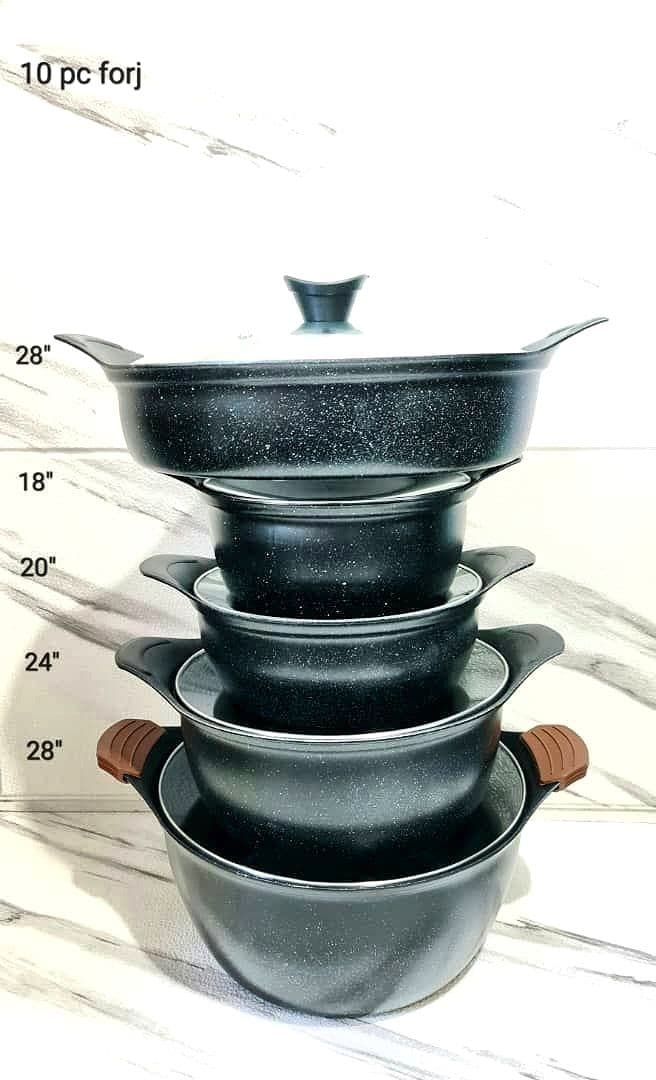 سرویس قابلمه فورج مدل دیگ چف 12 پارچه سایز 28