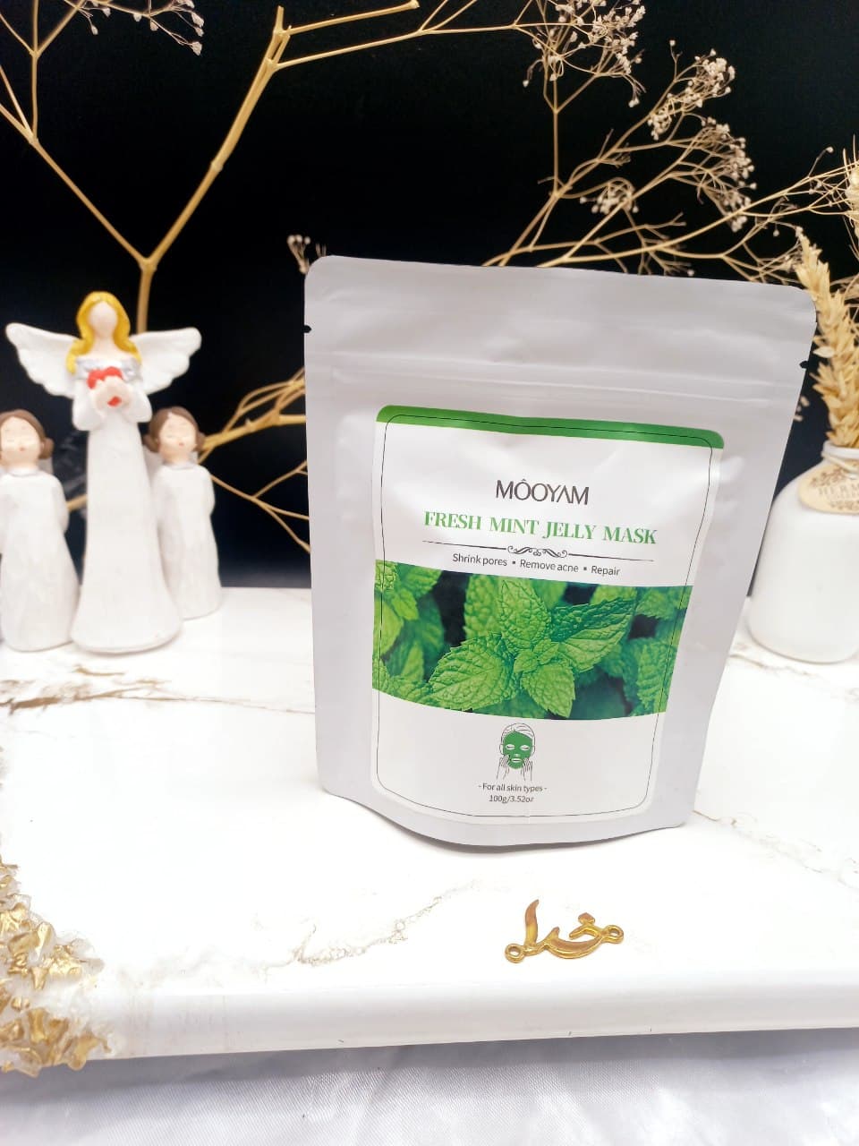 ماسک پودری هیدروژلی نعنا مویام 100 گرم — تصویر ۳