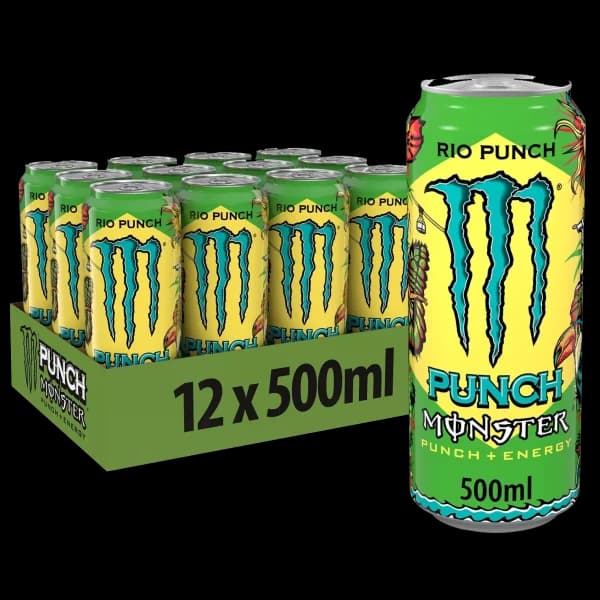 باکس نوشیدنی انرژی زا مانستر ریو پانچ Monster energy drink rio punch box — تصویر ۳