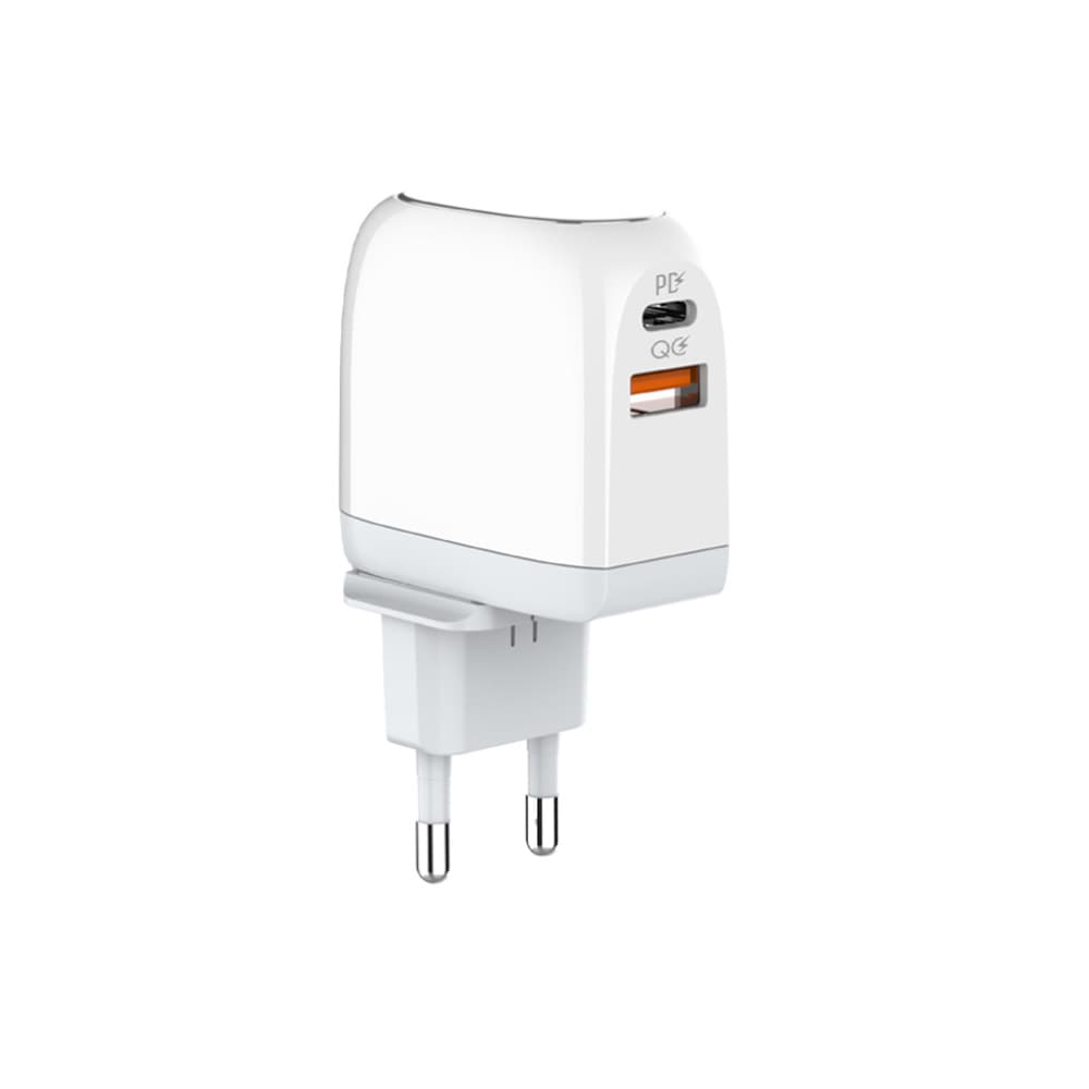 شارژ دیواری فست شارژ الدینو LDNIO A2522C Fast Wall Charger PD QC3 LED توان 30 وات همراه کابل میکرو USB — تصویر ۹