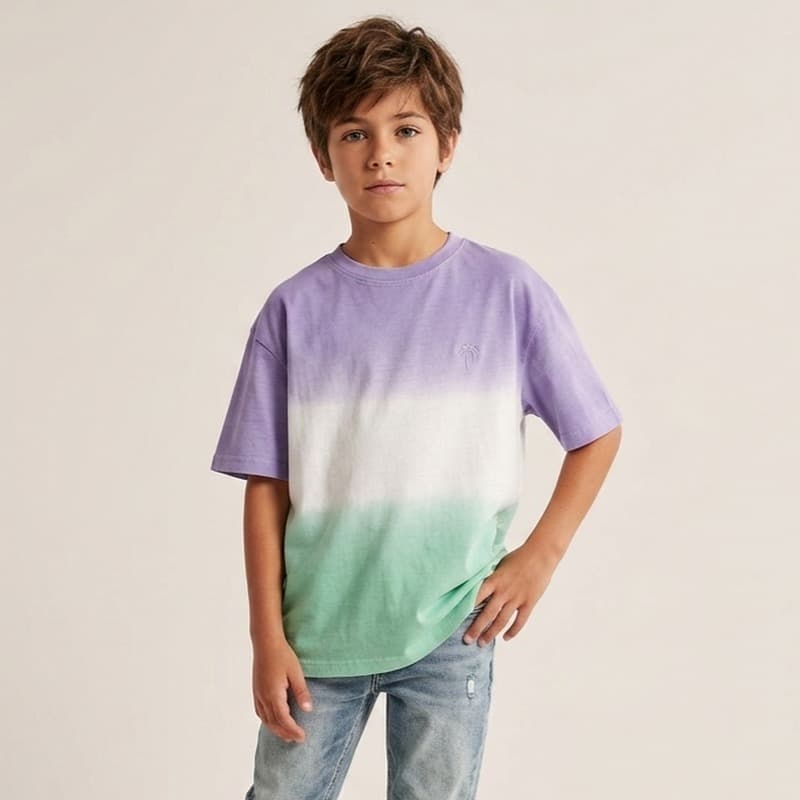 تیشرت پسرانه طرح آبرنگی برند H&M