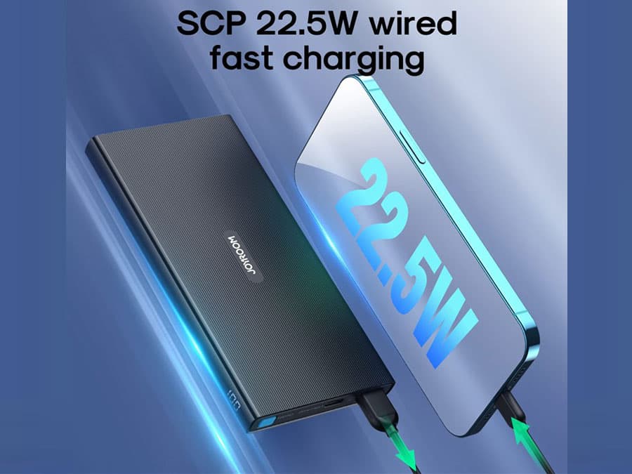 پاوربانک مگنت فست شارژ جویروم JOYROOM Wireless Charging Power Bank JR-W010 با حداکثر توان 22.5W — تصویر ۱۲