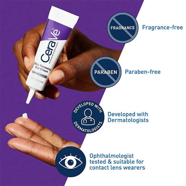 کرم دور چشم بازسازی چین و چروک سراوی Cerave Skin Renewing — تصویر ۵