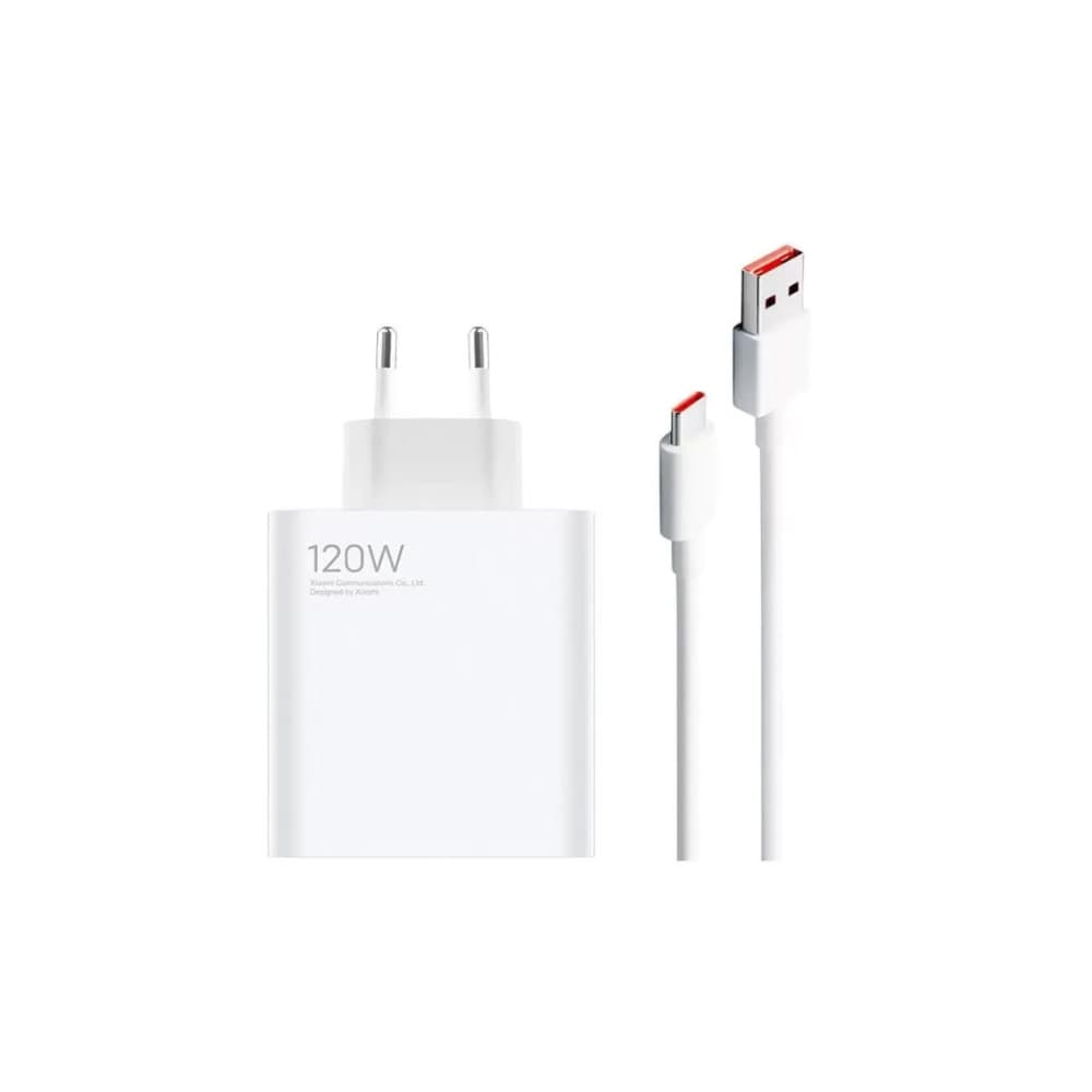 شارژر اورجینال فست شارژ شیائومی مدل Xiaomi MDY-13-EE Adapter بهمراه کابل تایپ سی با توان 120W