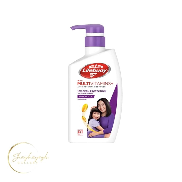 شامپو بدن انتی باکتریال مرطوب کننده مولتی ویتامین لایف بوی 500 میل Lifebuoy Multivitamins Plus Antibacterial Body Wash 500ml — تصویر ۲