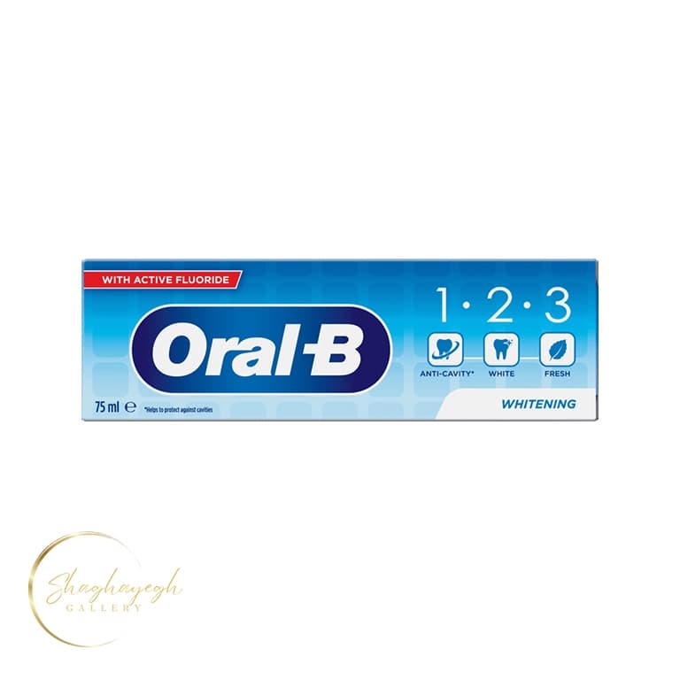 خمیر دندان سفید کننده و ضد پوسیدگی اورال بی 123 75 میل Oral-B 123 Whitening Toothpaste 75ml — تصویر ۳