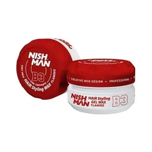 واکس مو نیش من قرمزسفید NISHMAN B3