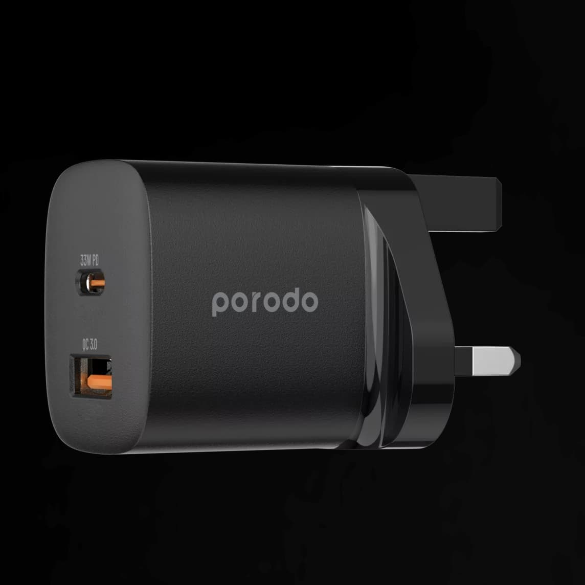 شارژر 2 پورت پرودو مدل Porodo Quick Charger Power Adapter 33W PD GaN PD-FWCH008 — تصویر ۸