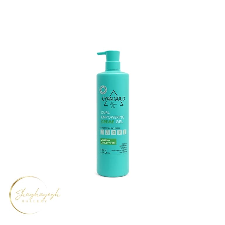 ژل کرم حالت دهنده و ابرسان موهای فر سیان گلد ۵۴۵ میل Cyan Gold Curl Empowering Creme Gel 545ml — تصویر ۳