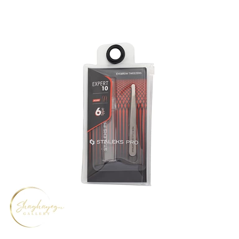 موچین اصلاح و فرم‌دهی ابرو استالکس پرو اکسپرت ۱۰ تایپ ۶ Staleks Pro Expert 10 Type 6 Eyebrow Tweezers — تصویر ۲