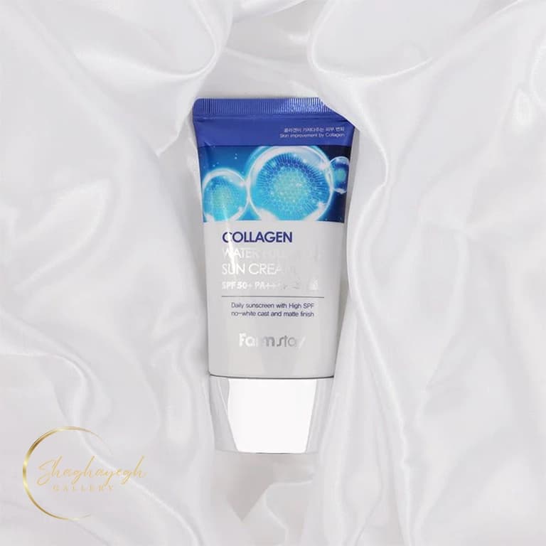 ضد افتاب ابرسان و مرطوب کننده کلاژن فارم استی ۵۰ میل Farmstay Collagen Water Full Moist Sun Cream 50ml — تصویر ۵