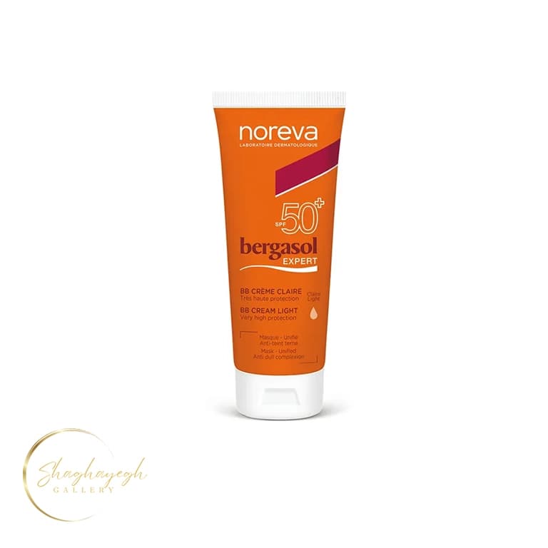 ضد افتاب بی بی کرم رنگی روشن SPF50 پوست چرب نوروا برگاسول ۴۰ میل Noreva Bergasol Expert SPF50 BB Cream Light 40ml — تصویر ۲