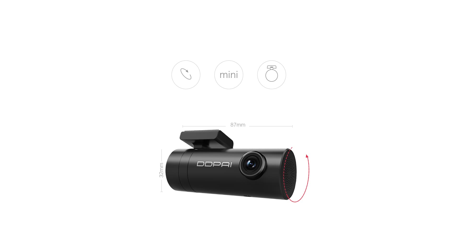 دوربین خودرو شیائومی مدل DDPai Dash Cam Mini — تصویر ۱۲