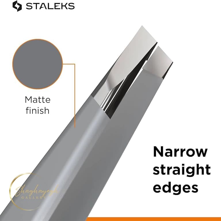 موچین ابرو سر صاف حرفه ای استالکس پرو اکسپرت 10/1 Staleks Pro Expert 10/1 Wide Straight Eyebrow Tweezers — تصویر ۶