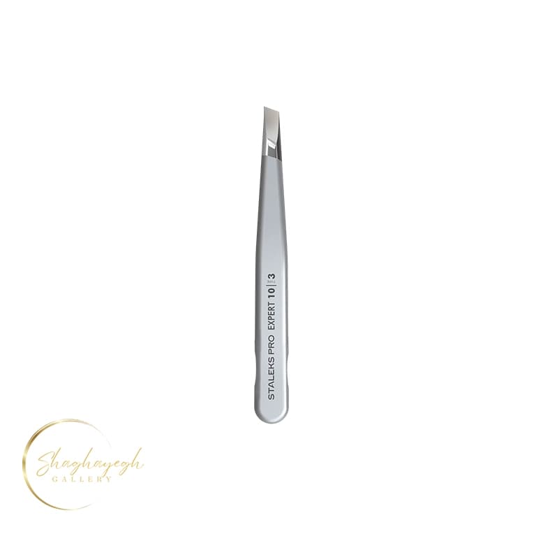 موچین ابرو سر کج حرفه ای استالکس پرو اکسپرت 10/3 Staleks Pro Expert 10/3 Wide Beveled Eyebrow Tweezers — تصویر ۳