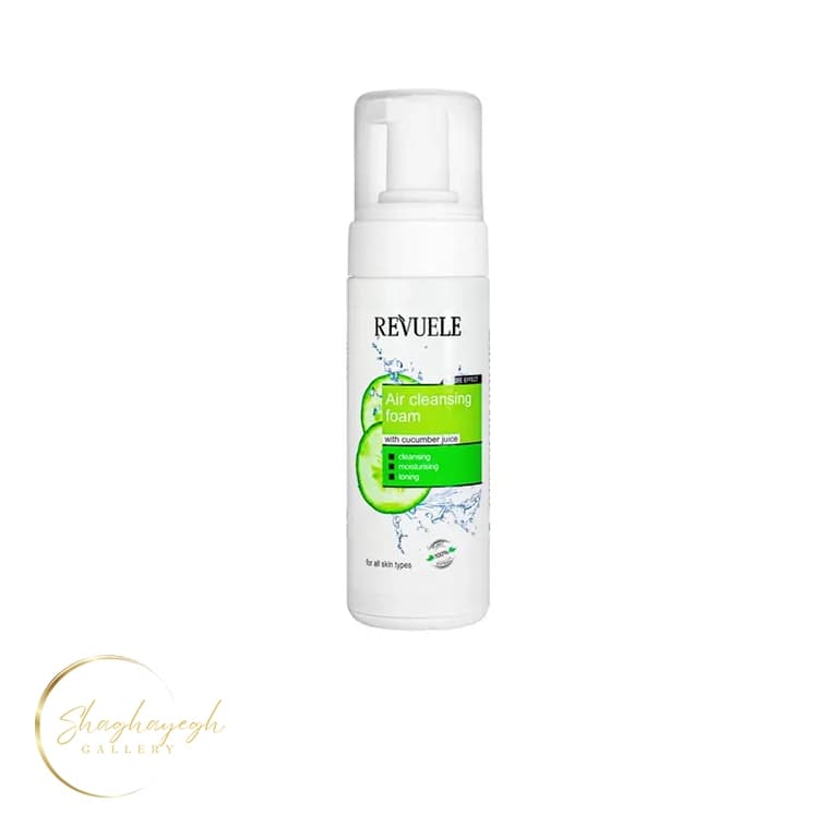 فوم شستشوی ابرسان و پاک‌کننده خیار ریویل 150 میل Revuele Air Cleansing Foam With Cucumber Juice 150ml