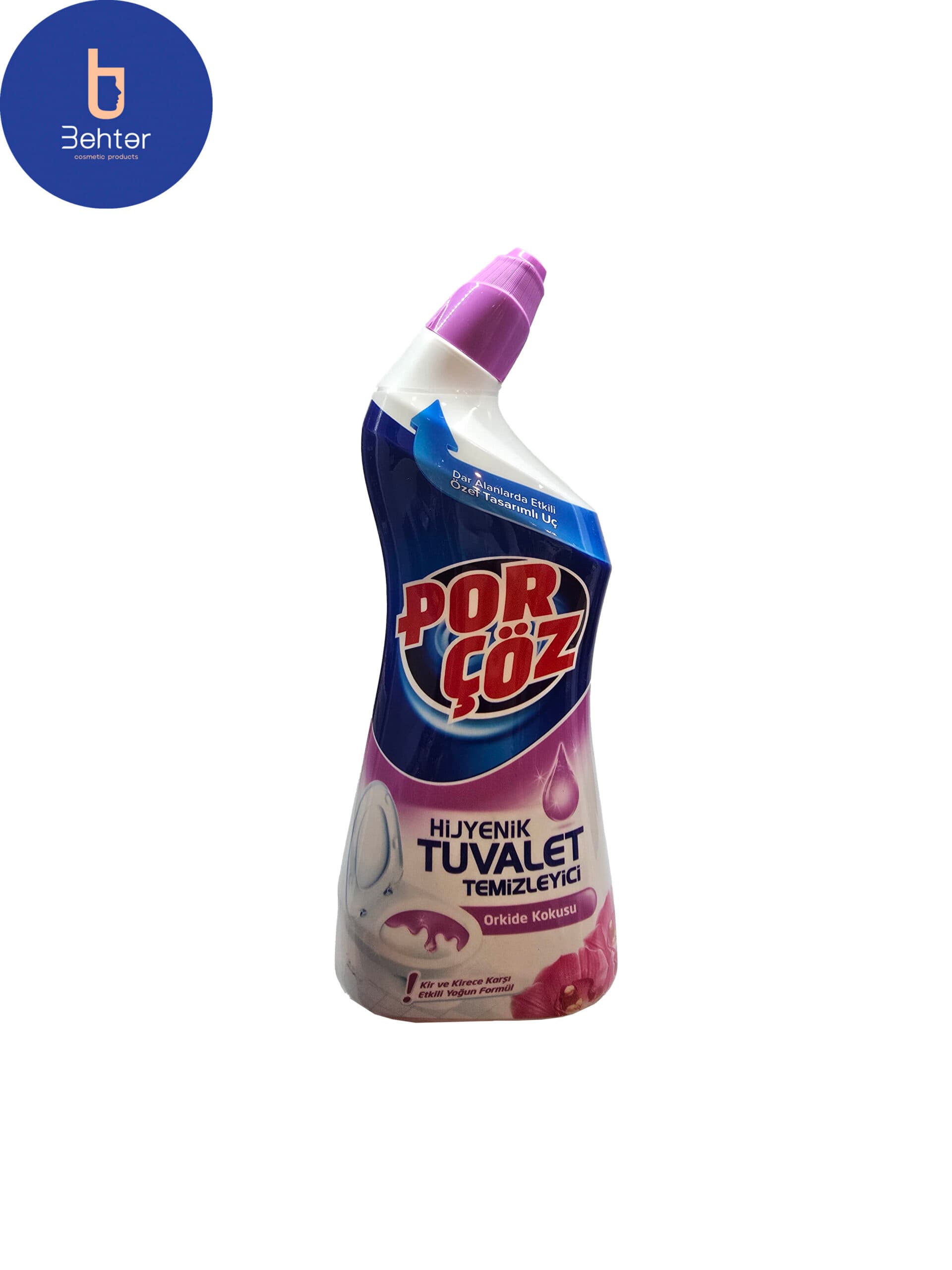 مایع تمیزکننده و جرم گیر توالت فرنگی پورچوز رایحه ارکیده 750 میل Por coz toilet cleaning liquid and orchid scent 750 ml