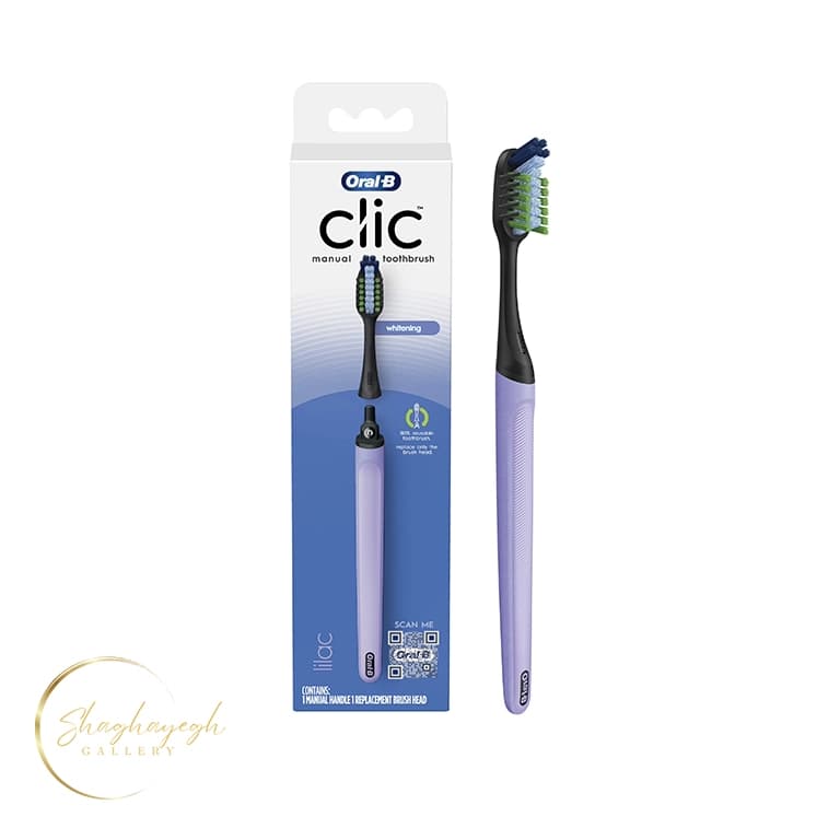 مسواک دستی سری قابل تعویض اورال بی مدل Clic چندمنظوره Oral B Clic Manual Toothbrush Multibenefit Clean