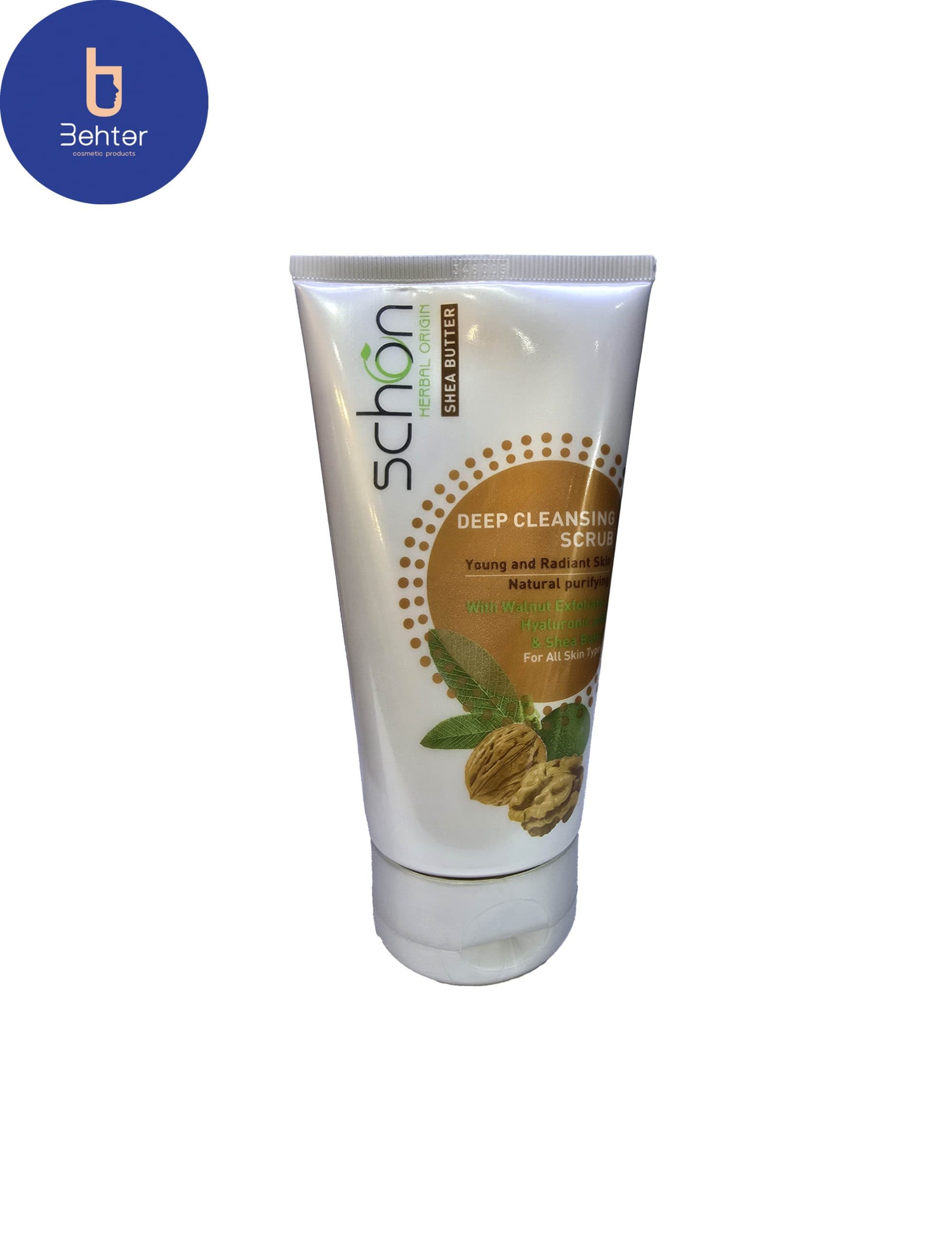 کرم اسکراب لایه بردار شون حجم 150میل skin exfoliating scrub cream with walnut extract 150 ml