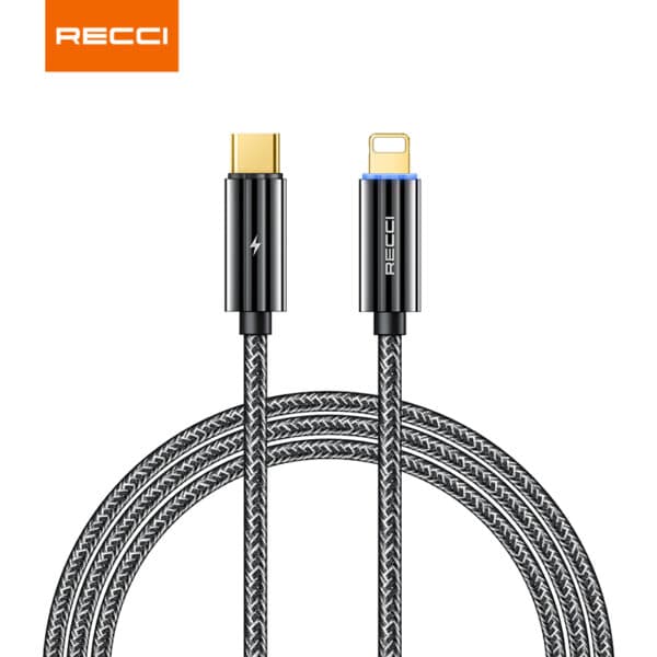 کابل تایپ سی به لایتنینگ رچی مدل Recci Smart Power-Off RS03CL به طول 1 متر — تصویر ۹
