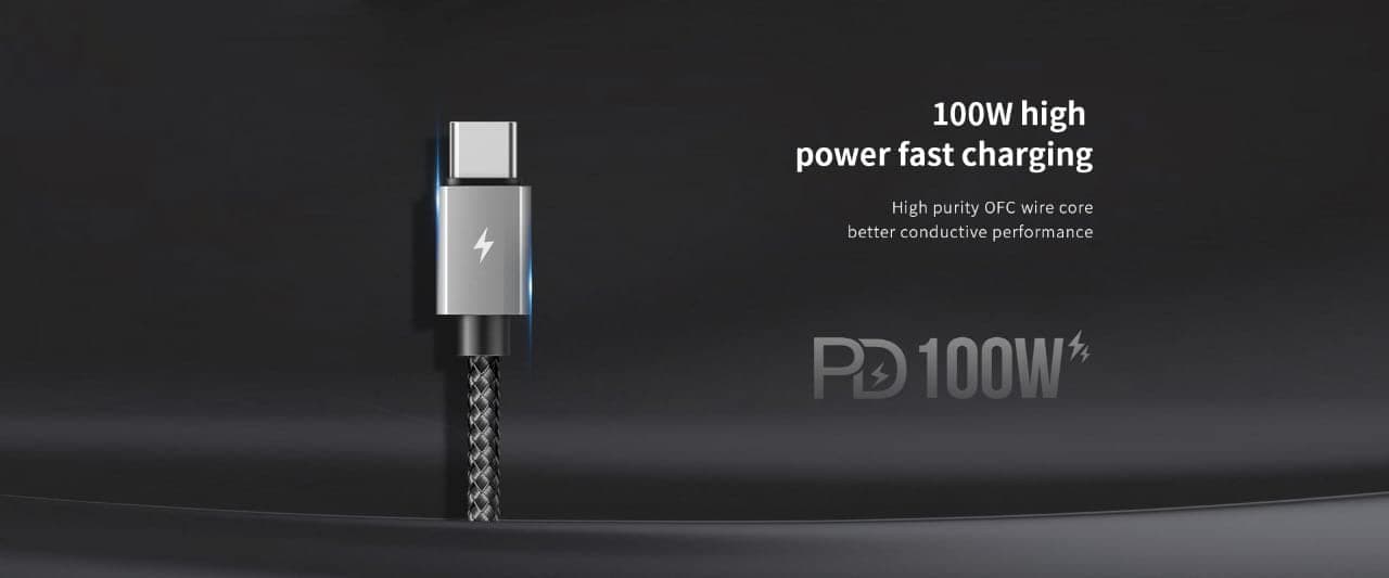 کابل شارژ تایپسی رچی Recci USB-C to USB-C RTC-P08CC به طول 1.5 متر — تصویر ۴