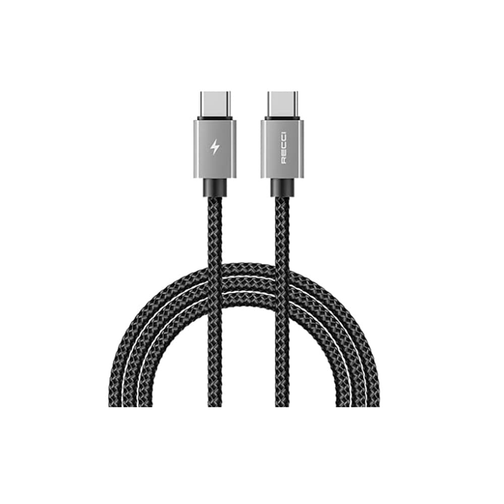 کابل شارژ تایپ‌سی رچی Recci USB-C to USB-C RTC-P08CC به طول 1.5 متر