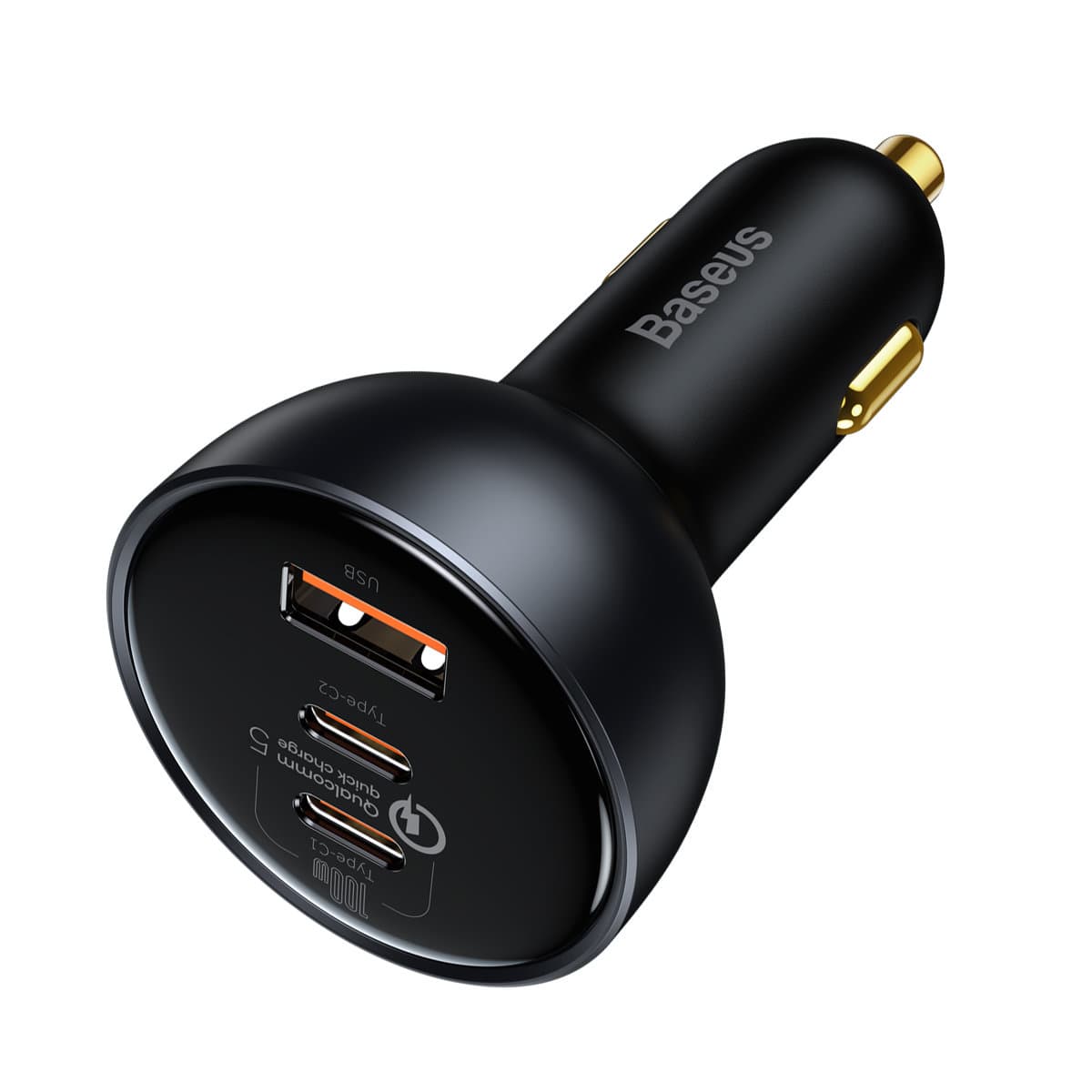 شارژر فندکی فست شارژ بیسوس Baseus QC5.0 C+C+U Car Charger TZCCZM-0G توان 160 وات همراه با کابل — تصویر ۱۲