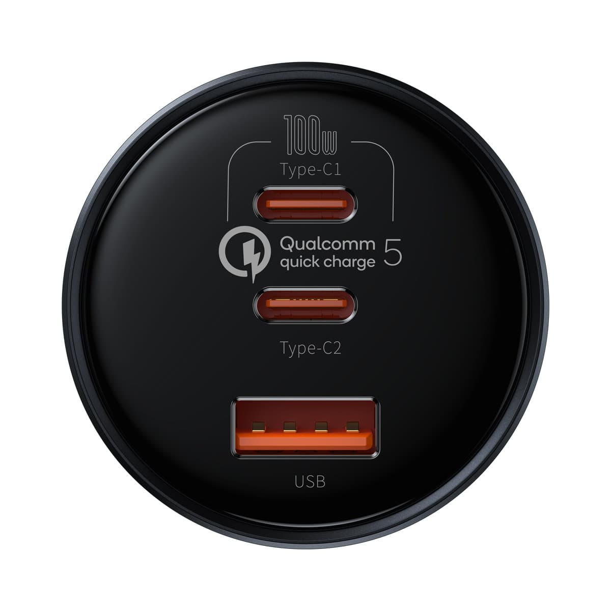 شارژر فندکی فست شارژ بیسوس Baseus QC5.0 C+C+U Car Charger TZCCZM-0G توان 160 وات همراه با کابل — تصویر ۶