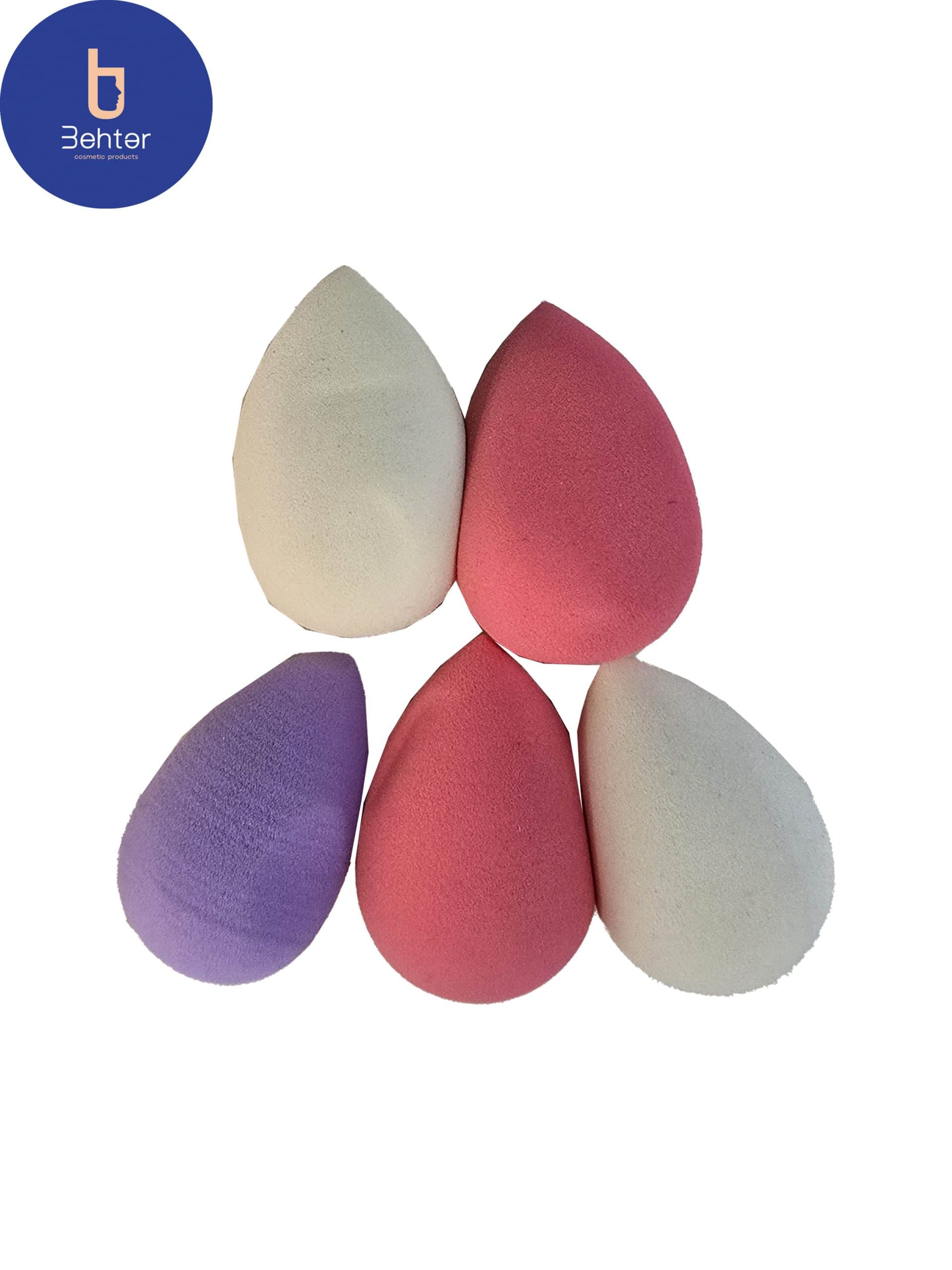 پد آرایشی تخم مرغی بسته بندی 5 عددی Egg makeup pad, pack of 5