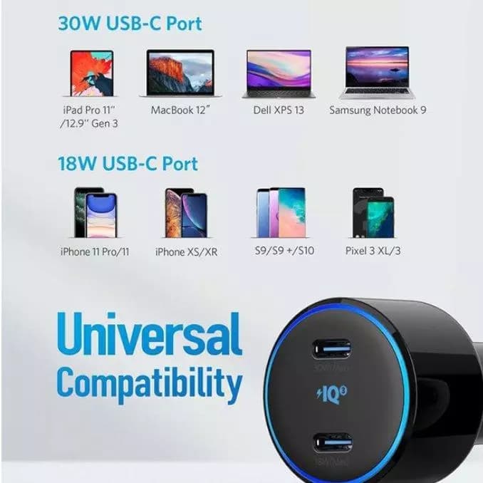 شارژر فندکی انکر مدل Anker Power Drive+ III DUO PD Car Charger A2725 با توان 48W — تصویر ۸