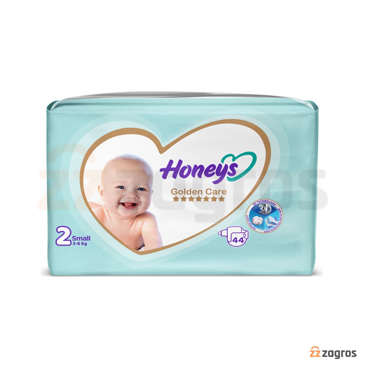 پوشک هانیز سایز 2 SMALL بسته بندی 44 عددی Honeys diapers ,Size 2 SMALL, 44 pcs — تصویر ۳