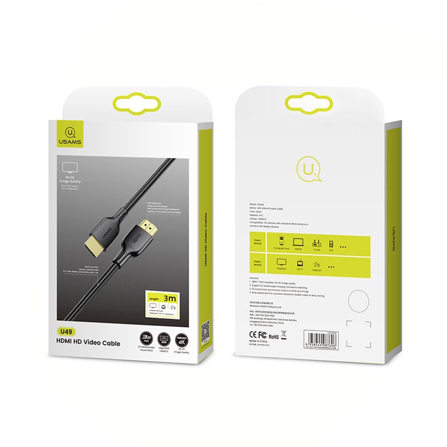کابل HDMI یوسمز مدل USAMS US-SJ427 U49 HDMI Cable به طول 3 متر — تصویر ۹