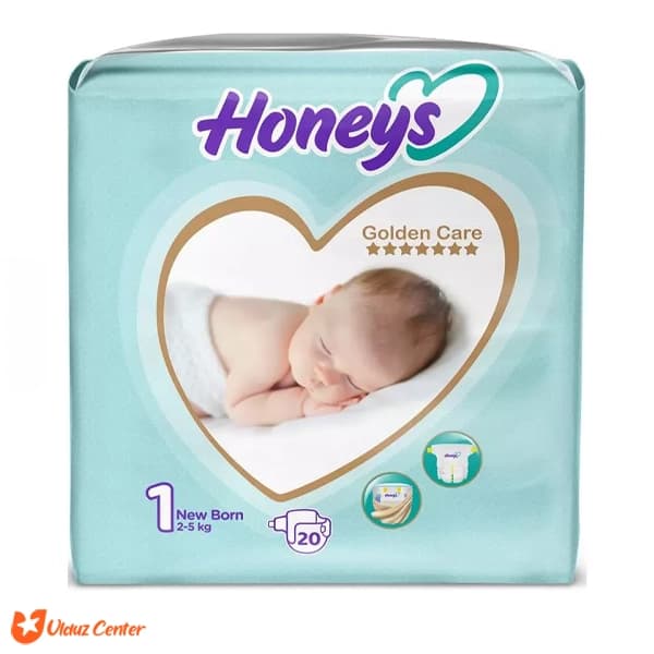 پوشک کودک هانیز سایز 1 بسته 20 عددی