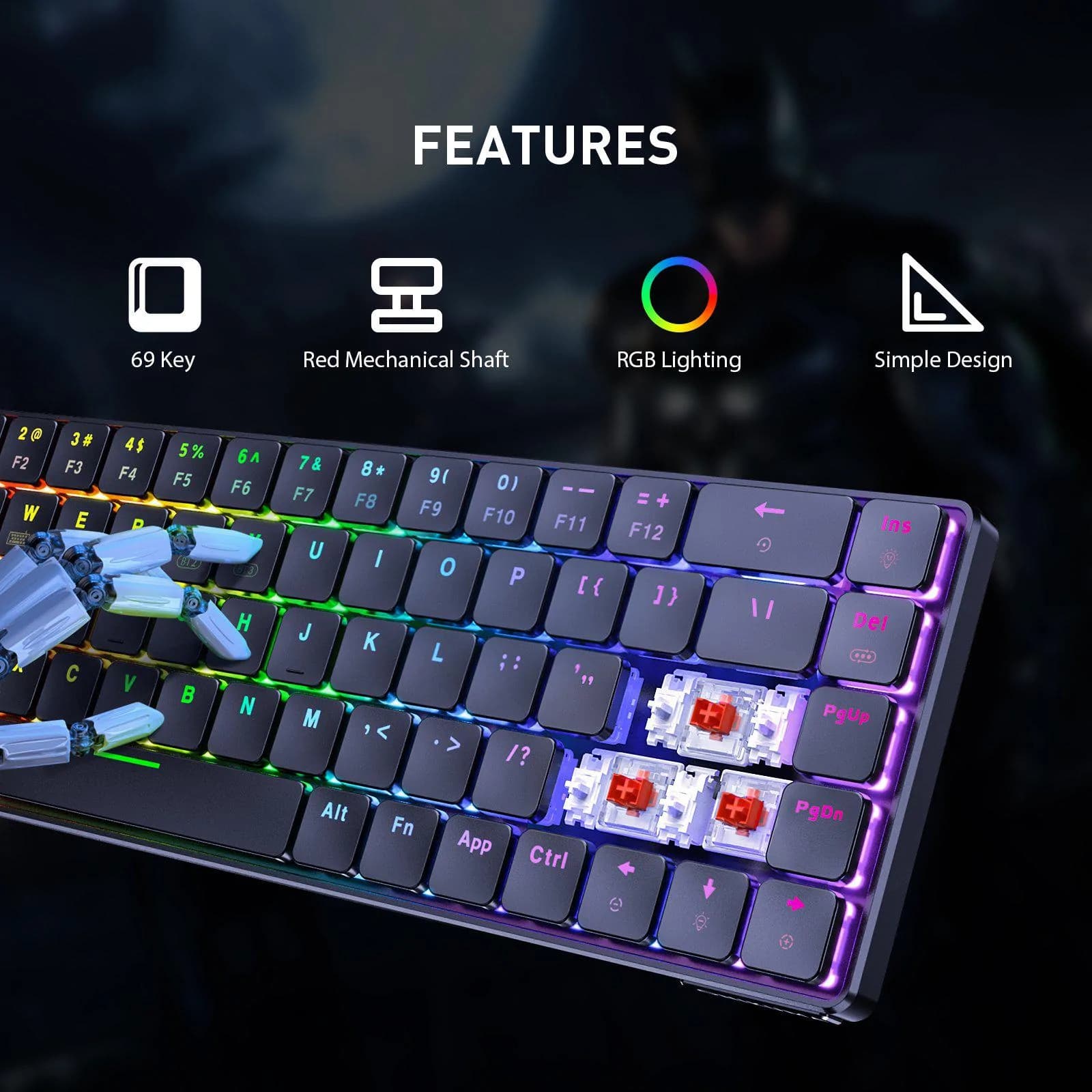 کیبورد مکانیکال گیمینگ اونیکوما مدل ONIKUMA G29 Mechanical Keyboard Cable Mode — تصویر ۸